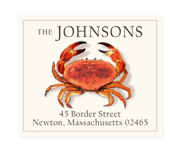 Return Address Label - Red Crab