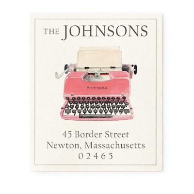Return Address Label - Retro Typewriter