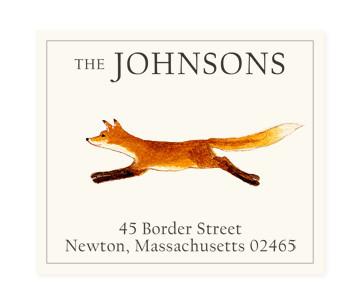 Return Address Label - Running Fox