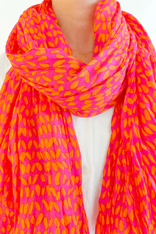 Scarf Cotton - Speck Fuchsia/Orange