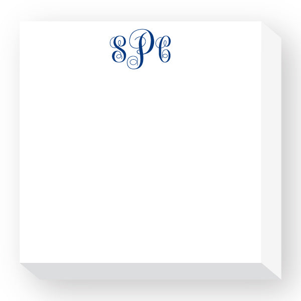 Notepad - Jumbo with With Script Monogram