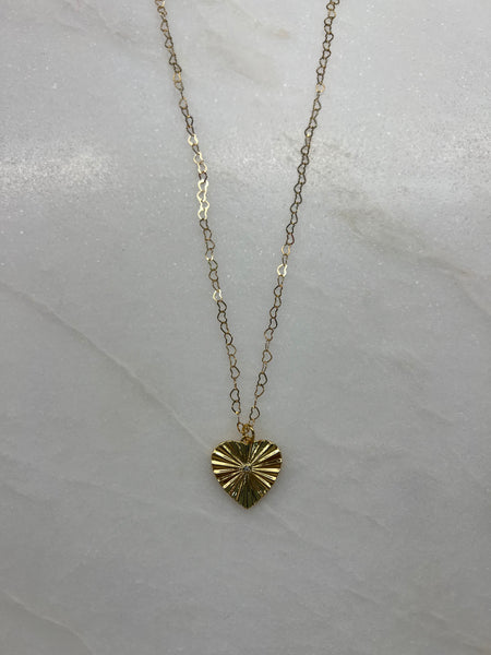 Necklace Fluted Heart