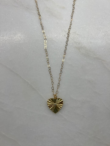 Necklace Fluted Heart