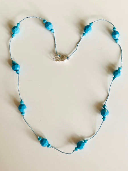 Necklace Floating Crystals - Turquoise