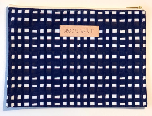 Brooke Wright Designs Clutch - Navy Gingham