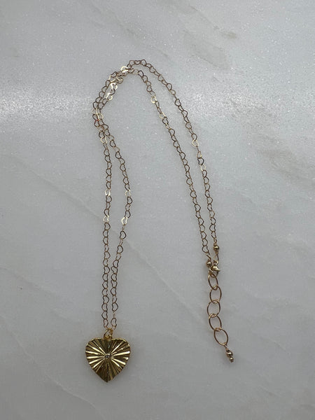 Necklace Fluted Heart