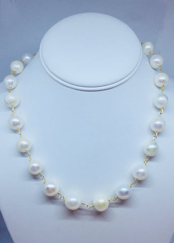 Large Round Freshwater Pearl Necklace