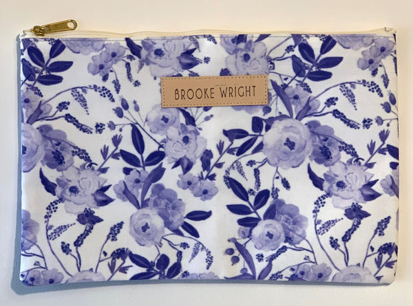Brooke Wright Designs Clutch -Blue Floral