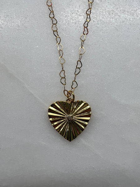 Necklace Fluted Heart