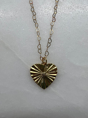 Necklace Fluted Heart
