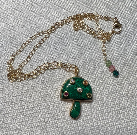 Sparkly Mushroom Pendant