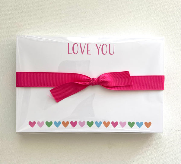 Notepad - Big and Bold Love You Hearts