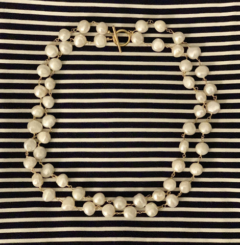 Necklace Double Strand Freshwater Pearls