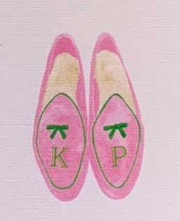 Lucite Holder with Notes - Pink and Green Belgian Loafers
