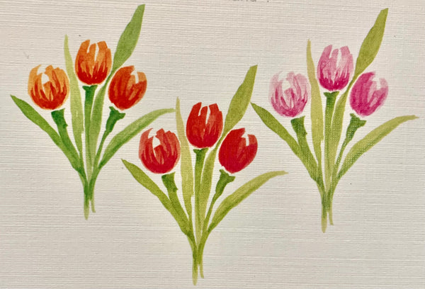 Lucite Holder with Notes - Tulips