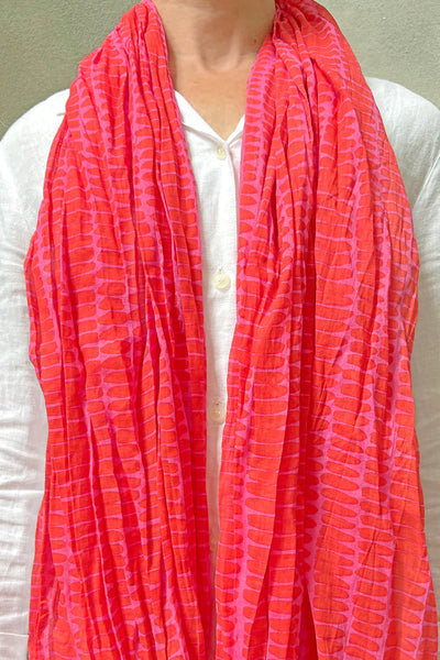 Scarf Cotton - Wall Pink/Red